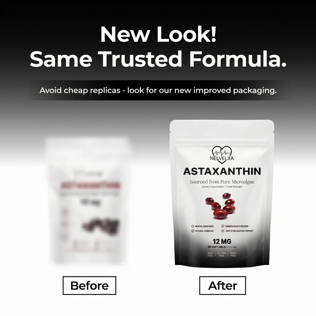 Nelvexa - Astaxanthin 12mg Softgels - Naturally Restores Circulation, Energy & Protects Vital Organs