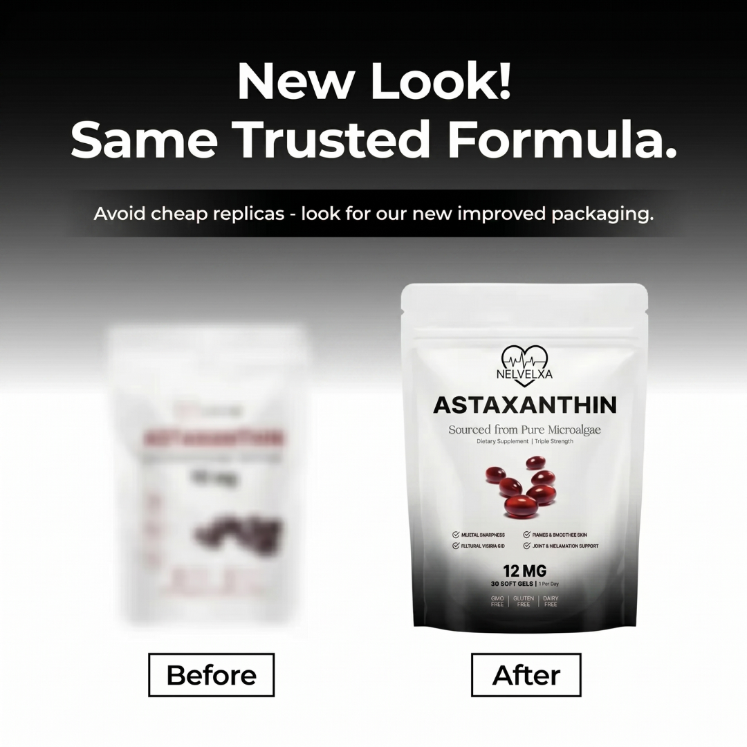 Nelvexa - Astaxanthin 12mg Softgels - Naturally Restores Circulation, Energy & Protects Vital Organs