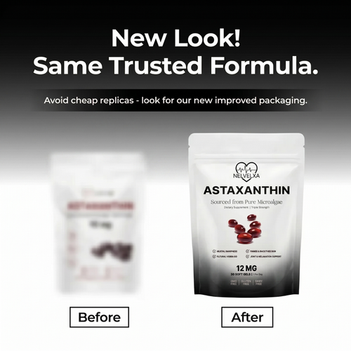 Nelvexa - Astaxanthin 12mg Softgels - Naturally Restores Circulation, Energy & Protects Vital Organs